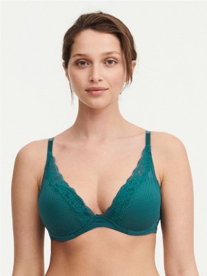 Chantelle Brooklyn Plunge, Passionata designed by CL Bras Emerald | USA 1193MAS