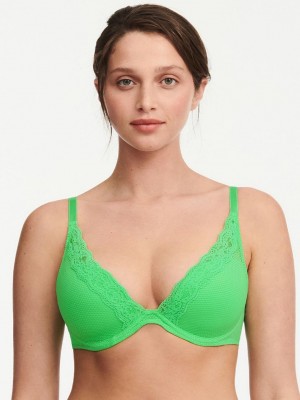 Chantelle Brooklyn Plunge, Passionata designed by CL Poison Green Bras Poision Green | USA 1207FMM