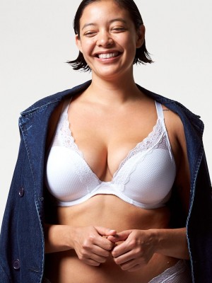 Chantelle Brooklyn Plunge, Passionata designed by CL Bras White | USA 1279ISZ