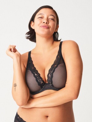 Chantelle Brooklyn Plunge, Passionata designed by CL Bras Black | USA 1511YUK