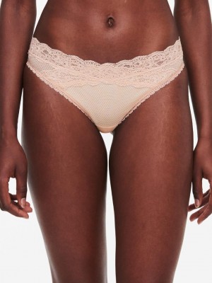 Chantelle Brooklyn Thong, Passionata designed by CL Panties Nude Cappuccino | USA 1657CEI