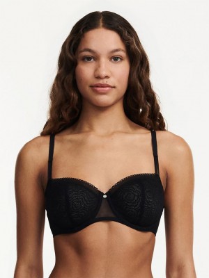 Chantelle C Jolie Demi Bras Black | USA 1612EXG