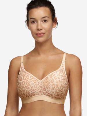 Chantelle C Magnifique Full Bust Wirefree Bras Natural Leopard | USA 1154DNN