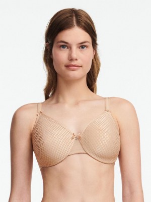 Chantelle C Magnifique Nouveau Seamless Unlined Minimizer Bras Nude Sand | USA 1524LHT