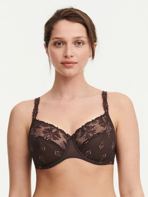 Chantelle Champs Elysées Full Coverage Unlined Bras Glossy Brown | USA 1355YUK