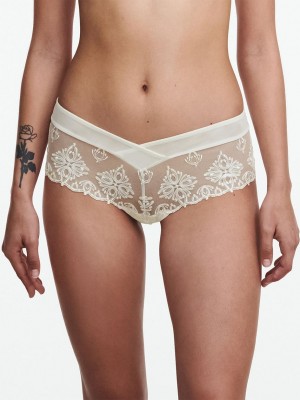 Chantelle Champs Elysées Lace Hipster Panties Ivory | USA 2044LHT