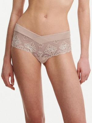 Chantelle Champs Elysées Lace Hipster Panties Nude Cappuccino | USA 2049BCP