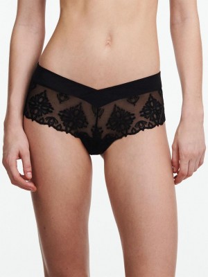 Chantelle Champs Elysées Lace Hipster Panties Black | USA 2507QZM