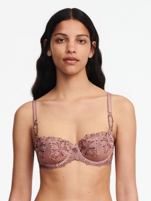 Chantelle Champs Elysées Lace Unlined Demi Bras Henne Multico | USA 2324WYN