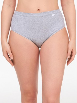 Chantelle Cotton Comfort High Waist Brief Panties Mixed Grey | USA 2060ORX