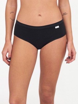 Chantelle Cotton Comfort Hipster Panties Black | USA 2055RWH