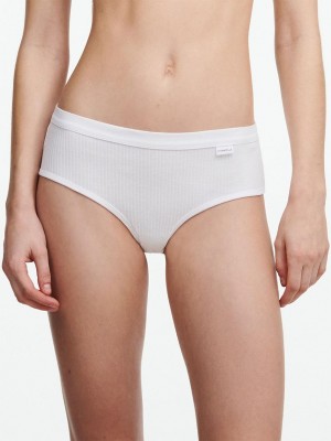 Chantelle Cotton Comfort Hipster Panties White | USA 2056TVJ