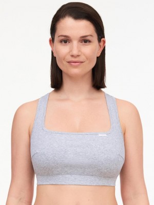 Chantelle Cotton Comfortlette Bras Mixed Grey | USA 1124ORX