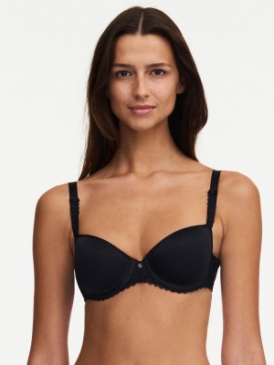 Chantelle Every Curve Demi Memory Foam Bras Black | USA 1265ZGY