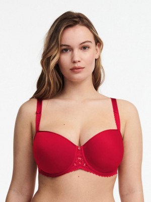 Chantelle Every Curve Demi Memory Foam Bras Scarlet/Peach | USA 1351WYF