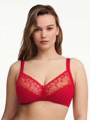 Chantelle Every Curve Full Coverage Wireless Bras Scarlet/Peach | USA 1347BCP