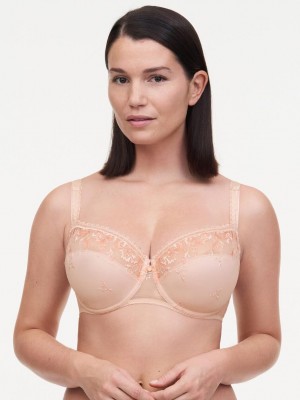 Chantelle Every Curve Lace Full Demi Bras Nude Pearl | USA 1136XFU