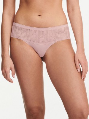 Chantelle Everyday Graphique Lace Hipster Panties English Rose | USA 1751SOB