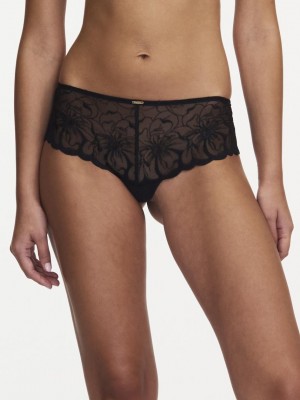 Chantelle Fleurs Hipster Panties Black | USA 2528YUX