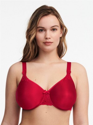 Chantelle Hedona Seamless Unlined Minimizer Bras New Passion Red | USA 1557MAS