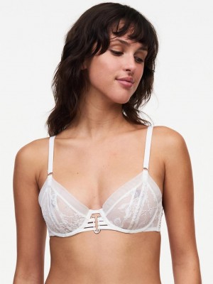 Chantelle Impulse Plunge Underwire Bras Milk | USA 2300GLQ