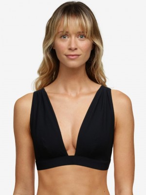 Chantelle Inspire Wireless Plunge Top Swim Black | USA 2551ORK