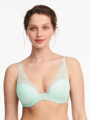 Chantelle Maddie Plunge T-Shirt, Passionata designed by CL Bras Nile Green | USA 2202XFU