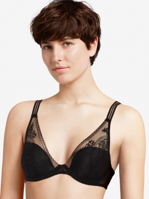 Chantelle Maddie Plunge T-Shirt, Passionata designed by CL Bras Black | USA 2251KIR