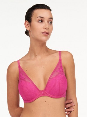 Chantelle Maddie Plunge T-Shirt, Passionata designed by CL Bras Rose Pitaya | USA 1167MAS