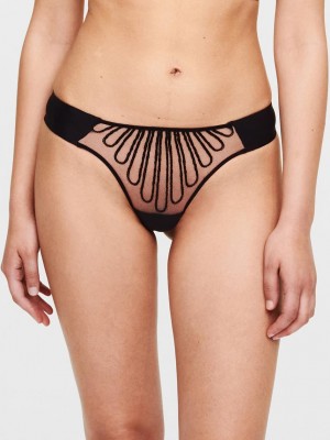 Chantelle Magnetic Thong Panties Black | USA 2367APH