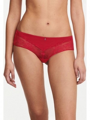 Chantelle Midnight Flowers Hipster Panties Scarlett Red | USA 1741WYF