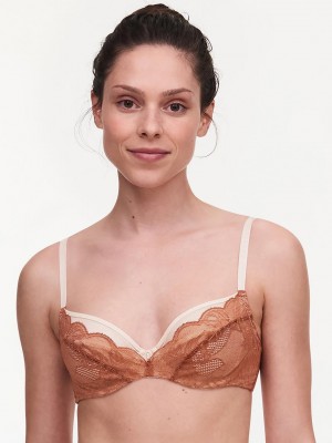 Chantelle Midnight Flowers Underwire Bras Mocha Bisque | USA 1067RWH