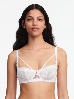 Chantelle Monogram Unlined Demi Bras White | USA 2146JJE