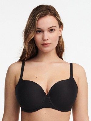 Chantelle Norah Comfort Smooth Sweetheart T-Shirt Bras Black | USA 1595SOB