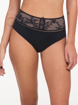 Chantelle Olivia High Waist Brief, Passionata designed by CL Panties Black | USA 2478RWV