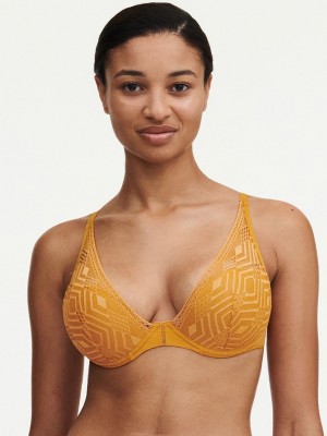 Chantelle Ondine Lace Plunge Contour, Passionata designed by CL Bras Ginger | USA 1115MAS