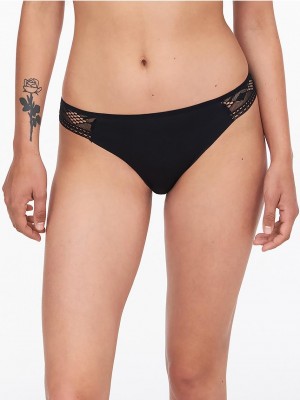 Chantelle Ondine Tanga, Passionata designed by CL Panties Black | USA 2360KIO