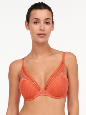 Chantelle Only Manhattan Plunge T-Shirt, Passionata designed by CL Bras Vine Peach | USA 1218NBA