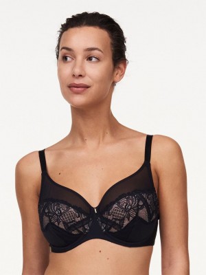 Chantelle Orangerie Dream Full Coverage Underwire Bras Black | USA 2270APV