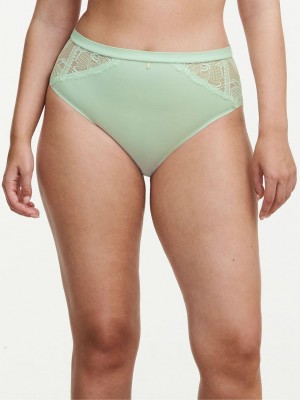 Chantelle Orangerie Dream High Waist Brief Panties Green Lily | USA 2430MAQ