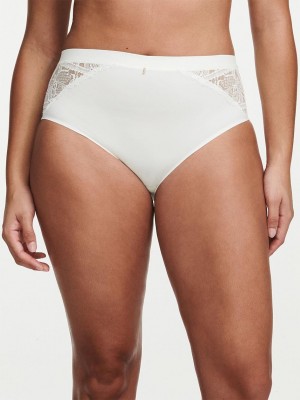 Chantelle Orangerie Dream High Waist Brief Panties Milk | USA 2450YUX