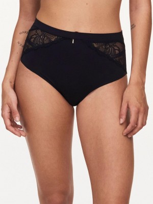 Chantelle Orangerie Dream High Waist Brief Panties Black | USA 2452RWV