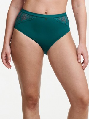 Chantelle Orangerie Dream High Waist Brief Panties Emerald | USA 1769RWH