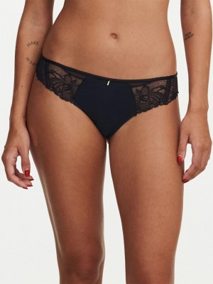 Chantelle Orangerie Dream Tanga Panties Black | USA 1864XFU