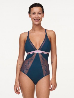 Chantelle Paola, Passionata designed by CL Bodysuits Deep Blue | USA 2537VDR