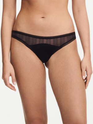 Chantelle Romane Tanga, Passionata designed by CL Panties Black | USA 2411LHI