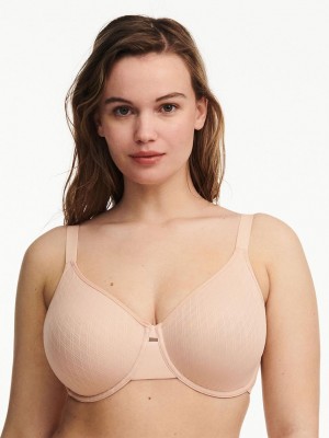 Chantelle Smooth Lines Back Smoothing Minimizer Bras Nude Blush | USA 1538UTL