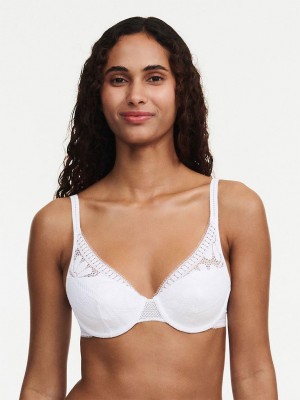 Chantelle Sofie Lace Lightweight Plunge, Passionata designed by CL Bras White | USA 2222GLQ