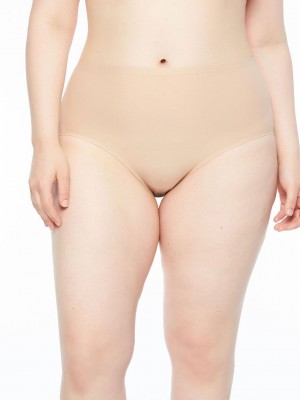 Chantelle SoftStretch Full Brief (1X-4X) Panties Nude Sand | USA 1957PQC