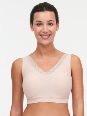 Chantelle SoftStretch Padded Top with Hook and Eye Bras Nude Blush | USA 1082LHT